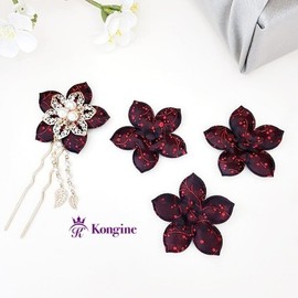 Hwang Jin-yi plum blossom Hanbok decoration Hanbok accessory Bae-ssi hairpin hair tie making traditional holiday foreigner self packaging decoration DIY / 황진이 매화꽃 한복장식 한복장신구 배씨 머리핀 머리끈 만들기 전통 명절 외국인 셀프 포장장식 diy
