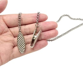 ZARADU Napkin Holder Chain - Napkin Chain Stainless Steel - Napkin Chain with Clips - Neck Napkin Holder, Dinner Accessories for Men, Women (4 Pieces, Silver), silver