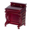 Dollhouse Minature Platinum Davenport Desk Mahogany