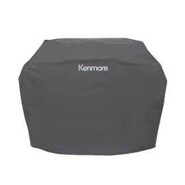 Kenmore 56-Inch Heavy-Duty Grill Cover for Outdoor BBQ Propane Gas Grills, Weather-Resistant, UV- and Fade-Resistant, Universal Fit Cover for 4-Burner Gas Grills, Gray