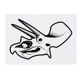 'Skull Dinosaur' Temporary Tattoo - Water Resistant, Skin-Safe, Non-Toxic Transfer (TO00075547)