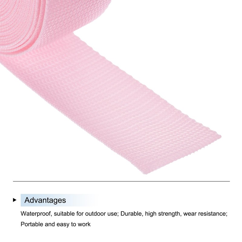 sourcing map 10 Yard/30ft Lightweight Polypropylene Webbing Strap 3.8cm(1.5") Backpack