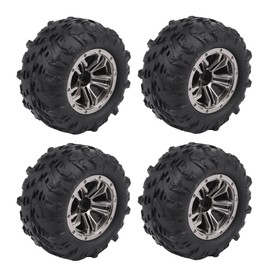 Bainiao 4Pcs 80mm Wheel Tire Tyre for Xinlehong Q901 Q902 Q903 9130 9136 9137 9138 1/16 RC Car Upgrade Parts,1