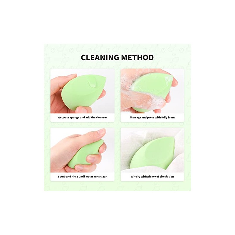 Docolor Esponja Maquillaje Mezcla Base Belleza Uso Seco Húmedo Aplicación