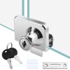 TOVOT Glass Cabinets Locks with Same Keys Double Opening Glass-Door
