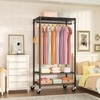 FUTASSI P6 Rolling Clothes Rack Heavy Duty, Clothing Racks for