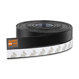 Silicone Seal Strip,Weather Stripping for Door or Window,Weatherproof Soundproof Self Adhesive Door Strip Bottom, Door Draft Stopper Silicone Strip Tape (Black Length 16.5 Feet Width 25mm)