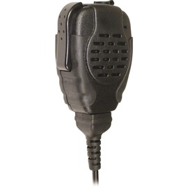PRYME® SPM-2130 Trooper® IP56 Water & Dust Resistant Remote Speaker Microphone w/Noise Reducing Mic and Large PTT Switch - Fits: Amateur (HAM) Radio Icom Models with 2-Pin Side Connectors.