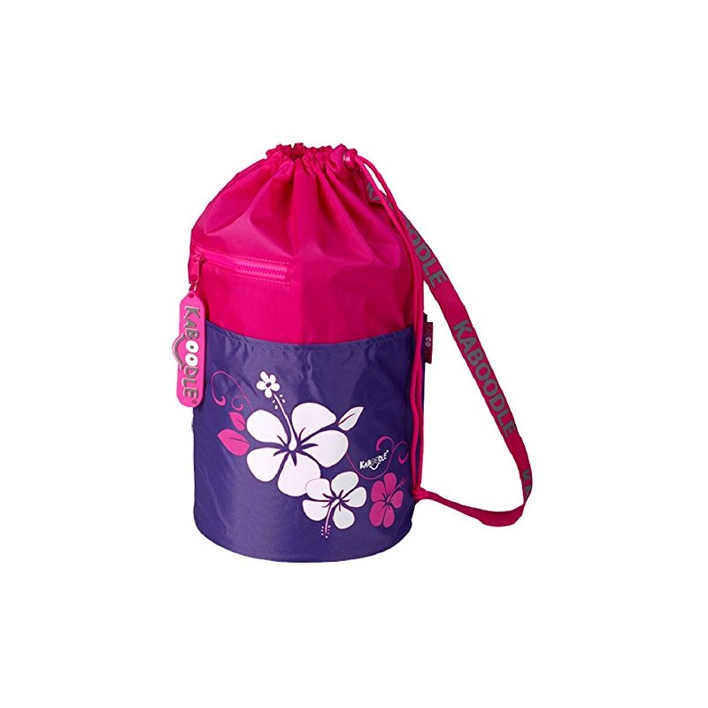 Kaboodle Childrens Swim and Sports Bag - Hibiscus Flowers Pink