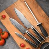 Chefs Knife Set with Gift Box, 4 Pieces Damascus Kitchen