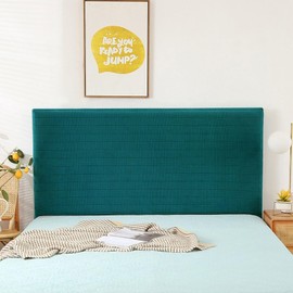 Stretch Bed Headboard Cover Headboard Slipcover for Full Queen Cal King Size, Washable Bed Head Cover Furniture Dustproof Protector Cover for Bedroom Décor(Dark Green,82-90in)