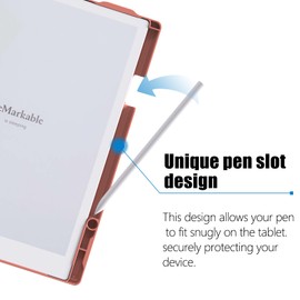 ENET-CASE Case for Remarkable 2 Paper Tablet- Multi-Viewing Adjustable Folding Book Folio Cover - with Built-in Pen Holder - for 10.3" 2020 Released (New Library)