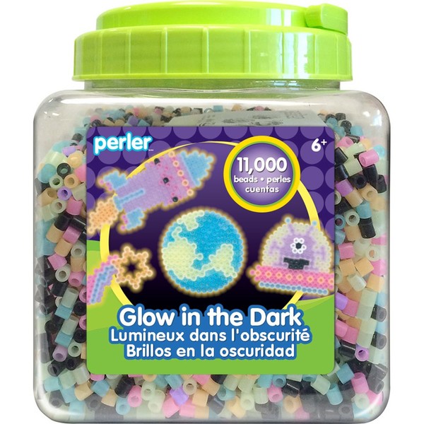 Perler Beads Glow in the Dark Beads for Kids Crafts, 11000 pcs