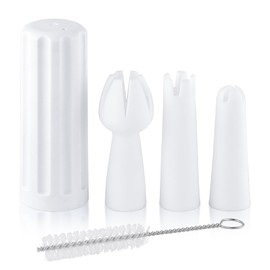 Sivaphe Whipped Cream Dispenser Replacement Parts | Desserts Maker 3 Decoration Tips | Gourmet Whip Culinary 8 Gram Charger Holder Durable Plastic for Sivaphe Cream Whipper