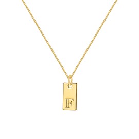 Yimofy Gold Initial Necklace for Women 18K Gold Plated Stainless Steel Women's Dainty Letter Necklace Tiny A-Z Alphabet Pendant Choker Necklace F