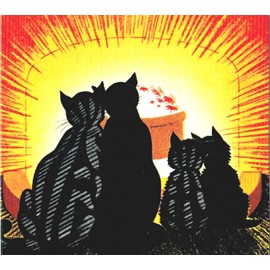 A Cosy Christmas A Cello pack of 8 Cards and White Envelopes