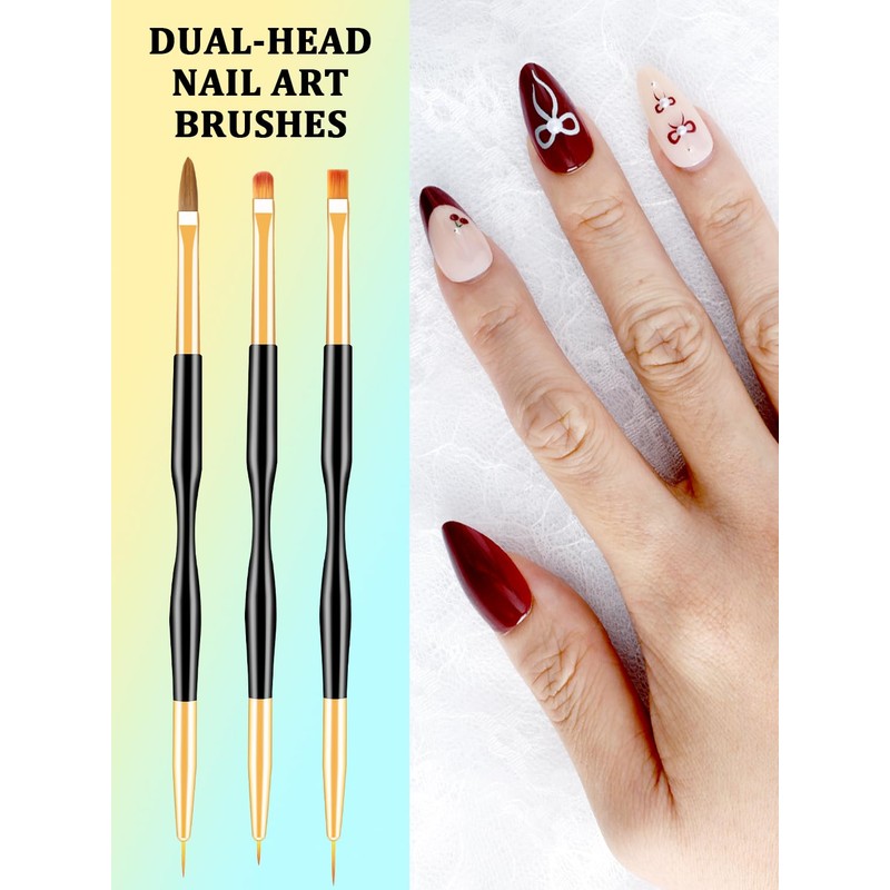 YOOVR 33PCS Nail Art Brushes Set, Nail Tech Supplies Accessories