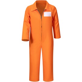 Yoroka Orange Prison Jumpsuit Kids Prison Uniform with Chain Props and Handcuff-160