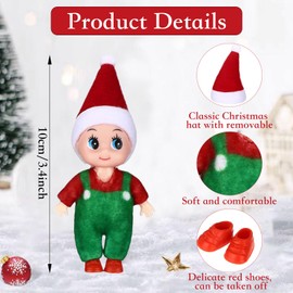YUNHENTONG Christmas Elf 6 Pieces, Christmas Gnome Figures, Elf Doll, Gnome Doll, Mini Christmas Elves, Small for Children, Adults, Christmas Toy Decorations