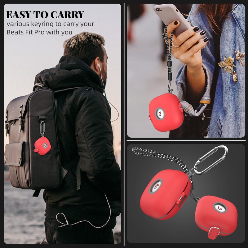 [Upgrade Secure Lock] Case for Beats Fit Pro 2021, WOFRO