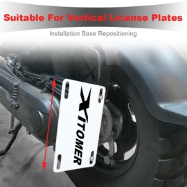Xitomer Verticle License Plate Relocator Fit for 2025 2024 Ruckus NPS50 Tail Tidy Fit for Zoomer NPS50 2003-2020 2021 2022 2023 2024 2025 Fender Eliminator