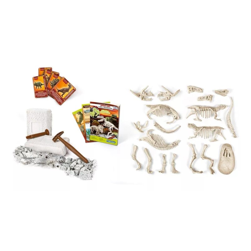Clementoni Juego De Excavación T-rex Y Triceratops Fosforescente Clemen
