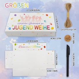 Youth Consecration Gifts Girls Boys, Gift Wrapping Money Gift with Personalisation, Youth Consecration Money Gift, Money Gifts Packaging with Pen, Twine, Day, Money Gifts for Teenagers