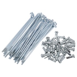 TUCKBOLD Bicycle Spokes Bike Wheel Spokes Silver Tone Nipple 1 Set 13G 94mm Length 45 Steel Galvanized