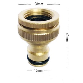 MACHSWON Garden Hose Tap Connector-3/4 inch & 1/2 inch 2-in-1 Brass Female Threaded Tap Connector for Hosepipe,Threaded Faucet Adapter