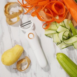 Electric Fruit Vegetable Peeler,Potato Peeler Electric Handheld USB Rechargeable with 3 Interchangeable Blades,Used for Potatoes,Cucumbers,Carrots