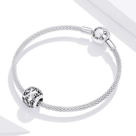 FOREVER QUEEN Letter Charm Pendant 925 Sterling Silver Letter Pendant for Bracelets, Sterling Silver