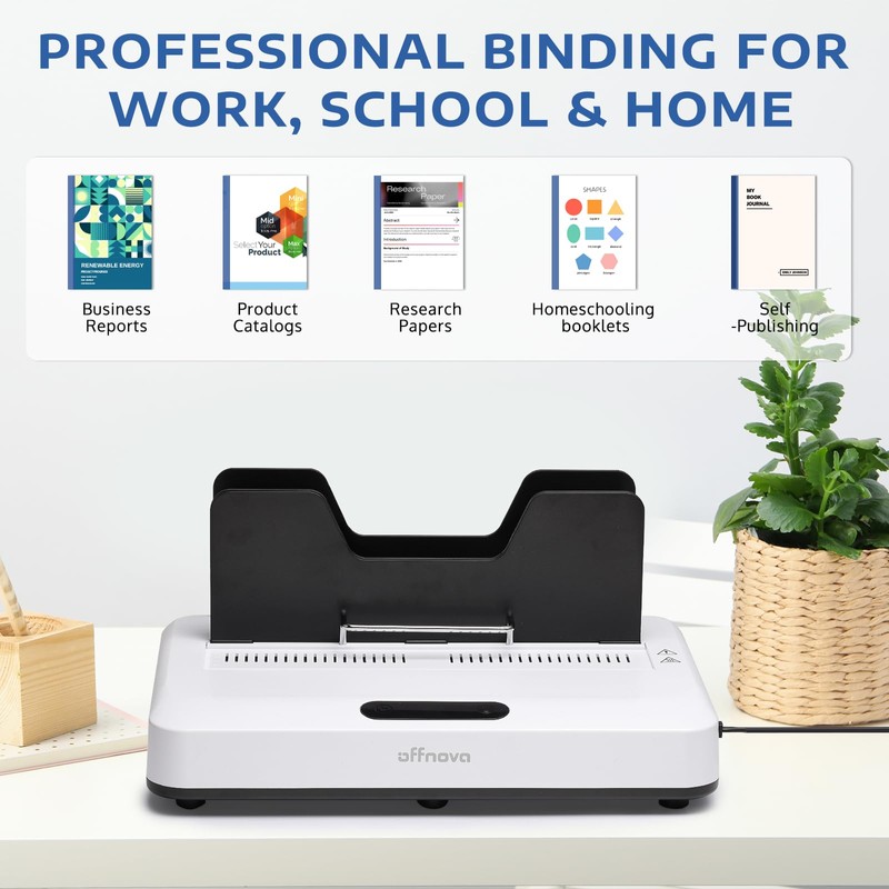 OFFNOVA Thermal Binding Machine 500 Sheets Capacity, No Preheat, Air
