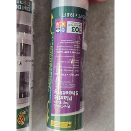 DUCK Pre-Taped Top Edge Plastic Sheeting 63” x 236” Multipurpose Drop Cloth LOT3