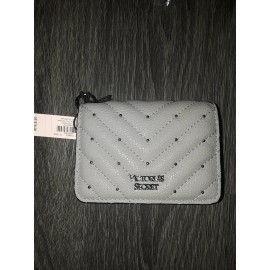 Victoria's Secret Victoria Secret grey V quilted foldable Card Case brand new