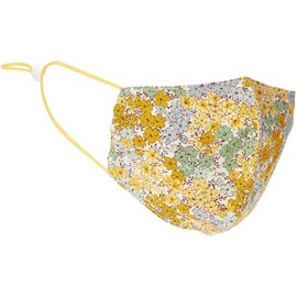 Jewelry Shop M msk-sm Kids Mask, Set of 2, Filter Pockets, Adjustment, Adjuster, Kids, Junior, 3D, Washable Mask, Stylish, Cloth, 100% Cotton, S, Yellow Margaret & Mimosa)