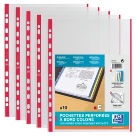 Elba 100206876 Document Holder DIN A4 with Coloured Border Polypropylene Red