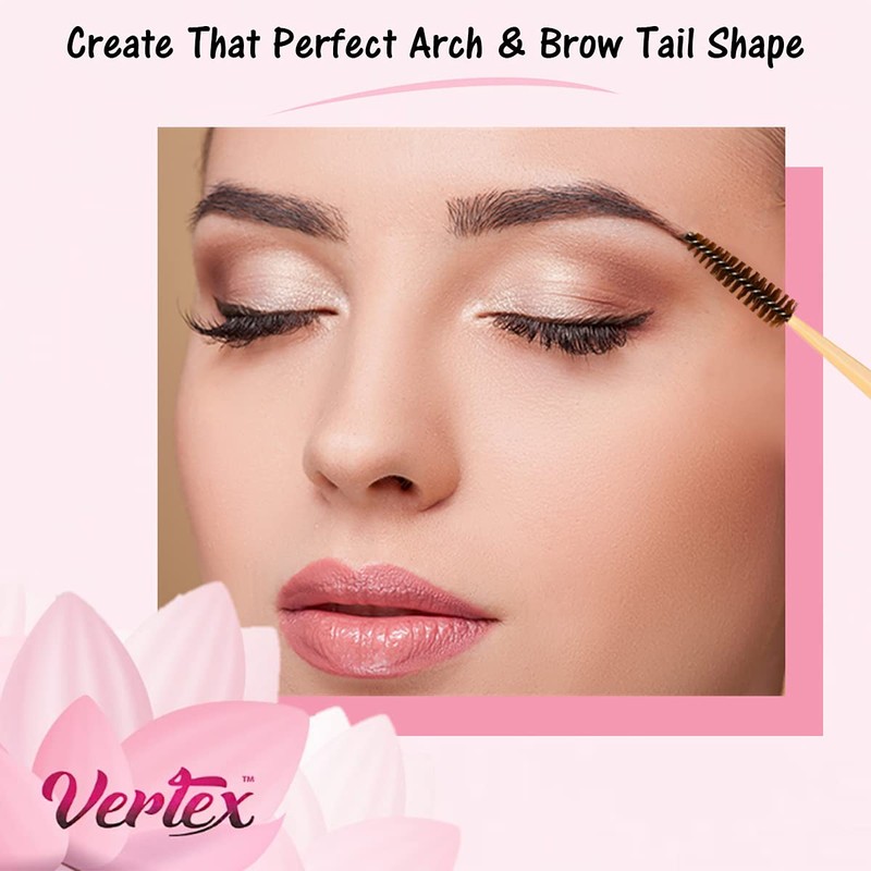 Vertex Eyebrow Brush Spoolie Comb - For Eyebrows Blending Brow