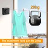Retractable Washing Line, 15.7ft Retractable Clothes Line Indoor, Wall Mounted