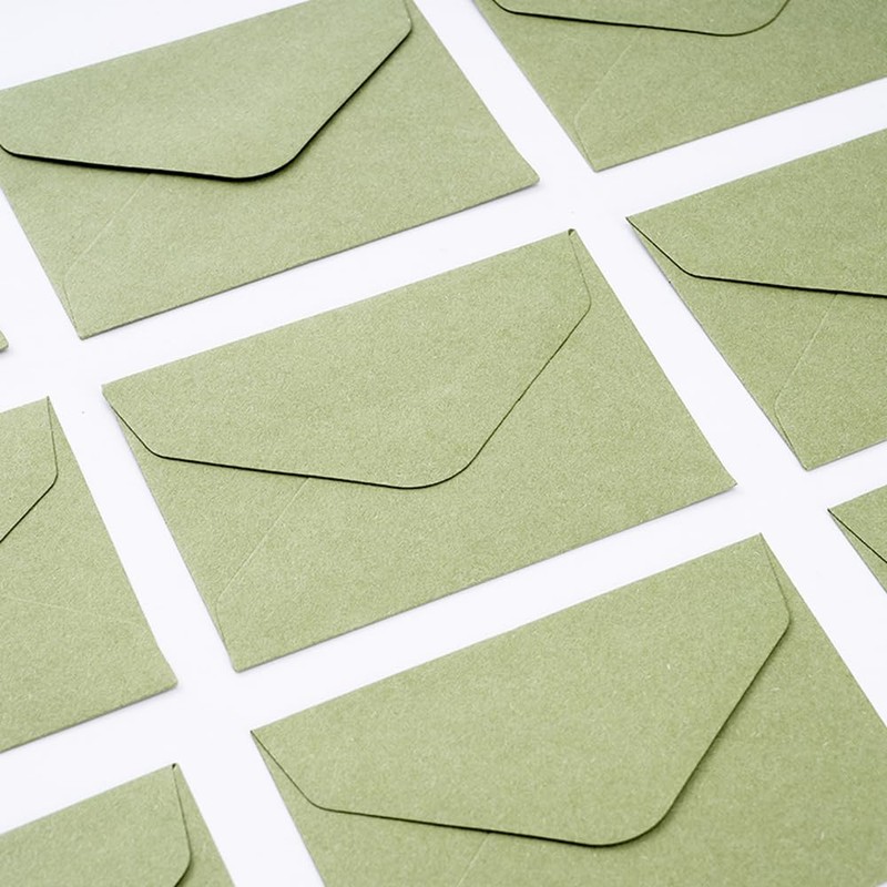 CZAKOMIX 60 Sheets Green Envelopes Elegant Wedding Envelopes Suitable for
