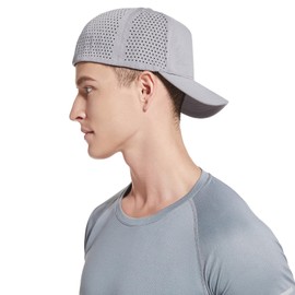 KCZAKA 5 Panels Stretch Full Closed Baseball Caps Mens High Crown Mesh Breathable Fitted Cap Wide Brim Trucker Hats Q2425