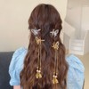 Moving Butterfly Tassel Hair Clips Metal Butterfly Hairpins for Women