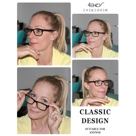 Eyekepper Computer Reading Glasses,UV Protection,Anti Glare,Anti-Reflective Computer Readers (Black Brown,+2.75)