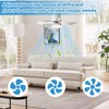 Solar Ceiling Fan Light,Solar Powered Rechargeable Ceiling Fan with 3