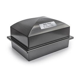 Crowne Vault Urn Vault for Underground Burial | Holds Adult Human Ashes and Cremation Urns for Cemetery and Ground Burials | Made in The USA (Regent, Carbon with Nameplate)