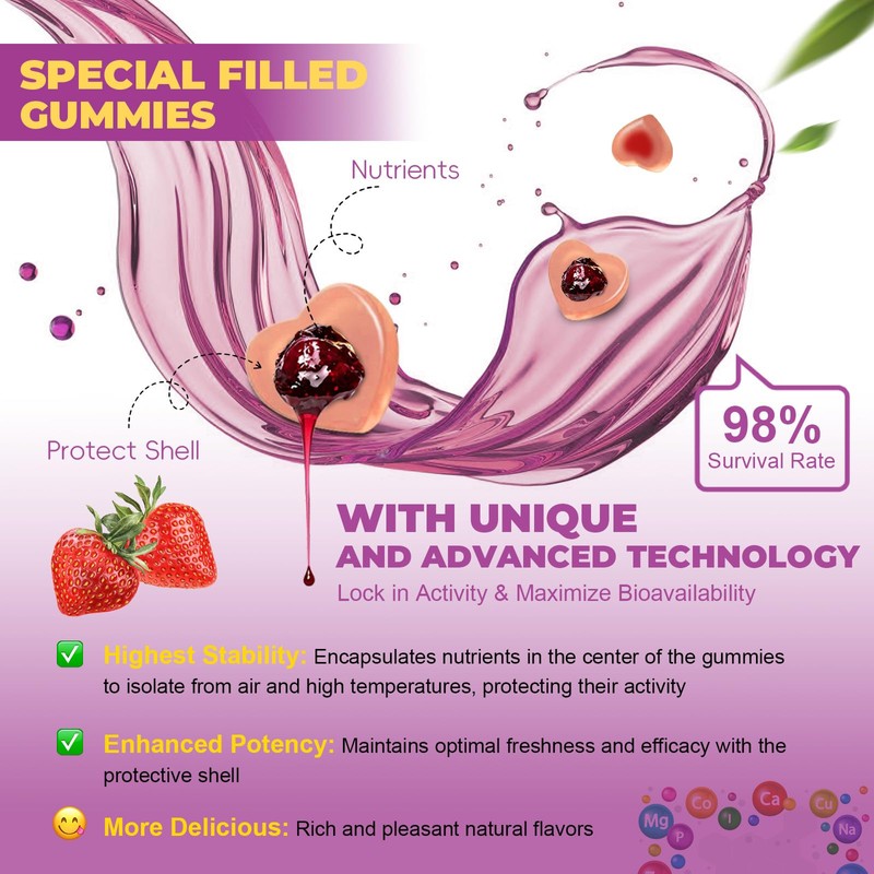 Totaria Totaria Multivitamin Filled Gummies for Women Lemon Flavor &