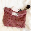 Makeup Bag for Women,Large Floral Corduroy Cosmetic Bags Travel Toiletry