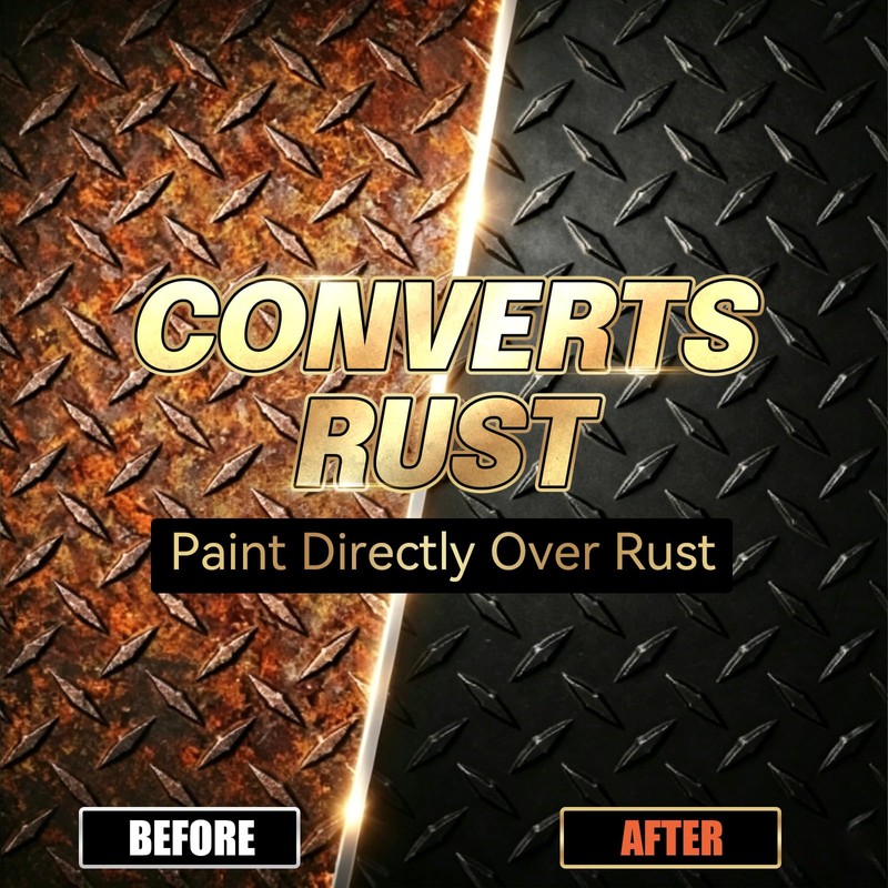 2-in-1 Rust Converter Paint & Metal Primer, 35 oz Black