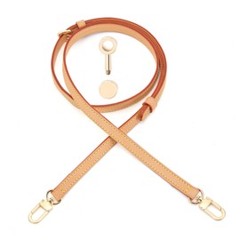 Senral Pouch Conversion Kit Vachetta Leather Crossbody Strap for Neverfull Pochette Little Pouch Mini Shoulder Bag Strap Connector Purse Strap Extender for Women Bag Accessory