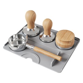 Silikon Espresso-Tamping Matte – Rutschfest, Hitzebeständig, Wasserdicht – Arbeitsplatten-Schutzmatte für Kaffee-Zubehör – Passt zu Portafiltern, Distributoren und Puck Screens (YFD-P-GY)