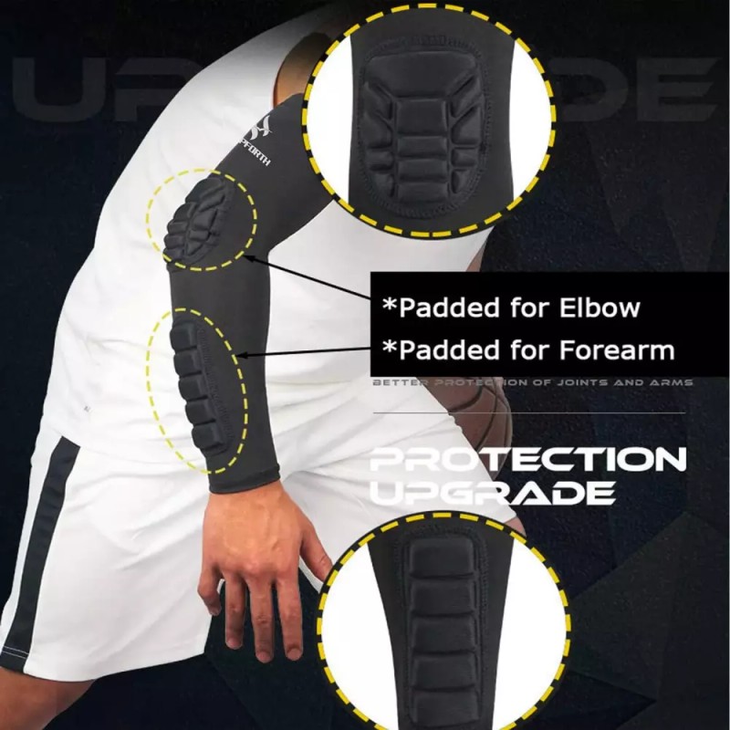 Hofforce 호프포스 2PCS 패딩 팔꿈치 팔뚝 소매 압박 팔 보호